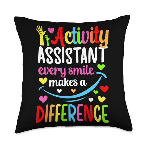 Best Activity Assistant Activity Professional Week Best Activities Assistant Appreciation Throw Pillow, 18x18, Multicolor