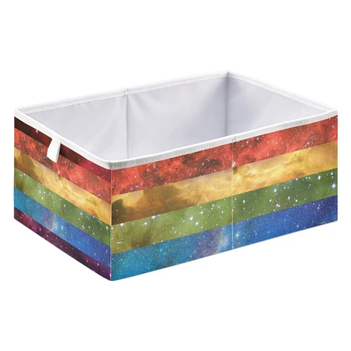 Gay Pride Storage Basket Storage Bin Rectangular Collapsible Laundry Baskets Nursery Storage Hamper Organizer for Home Office Dorm Shelf
