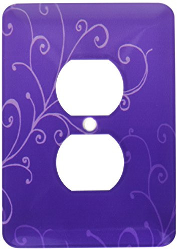 3dRose LLC lsp_32495_6 Stylish Swirl Purple - 2 Plug Outlet Cover