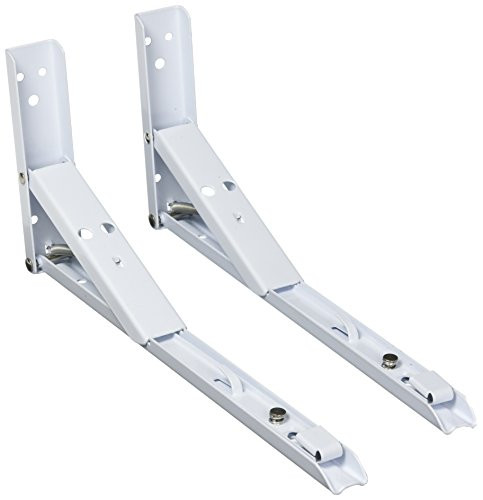Uxcell a16031100ux1756 Folding Shelf Bracket 12 inch x 5 inch Spring Loaded Folding Shelf Bracket White 2Pcs