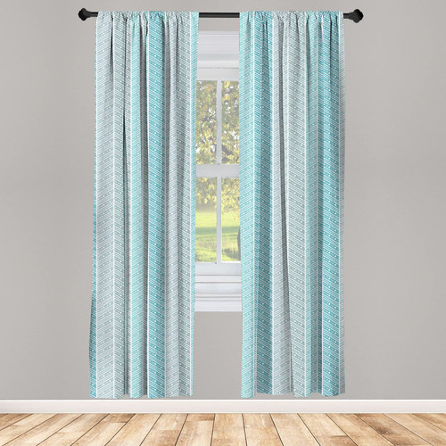 Ambesonne Geometric Curtains, Abstract Pattern of Dotted Rectangles, Window Treatments 2 Panel Set for Living Room Bedroom, Pair of - 28" x 95", Blue Sky Ambesonne Geometric Curtains, Abstract Pattern of Dotted Rectangles, Window Treatments 2 Panel Set for Living Room Bedroom, Pair of - 28" x 95", Blue Sky