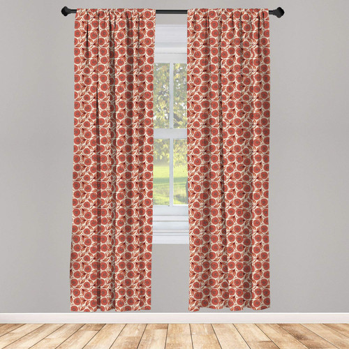 Ambesonne Coral Curtains, Nostalgic Pattern with Gerbera Remembering The Freshness of Summer, Window Treatments 2 Panel Set for Living Room Bedroom, Pair of - 28" x 95", Dark Coral Vermilion Ambesonne Coral Curtains, Nostalgic Pattern with Gerbera Remembering The Freshness of Summer, Window Treatments 2 Panel Set for Living Room Bedroom, Pair of - 28" x 95", Dark Coral Vermilion