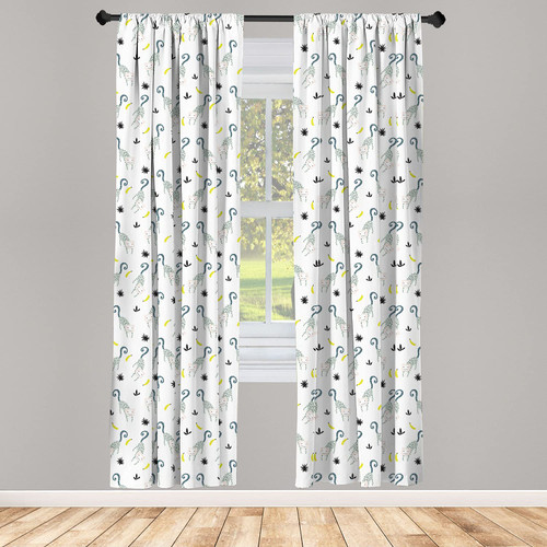 Ambesonne Monkey Curtains, Pattern with Illustrated Jungle Animal and Bananas Tropical Wildlife, Window Treatments 2 Panel Set for Living Room Bedroom, Pair of - 28" x 95", Multicolor Ambesonne Monkey Curtains, Pattern with Illustrated Jungle Animal and Bananas Tropical Wildlife, Window Treatments 2 Panel Set for Living Room Bedroom, Pair of - 28" x 95", Multicolor
