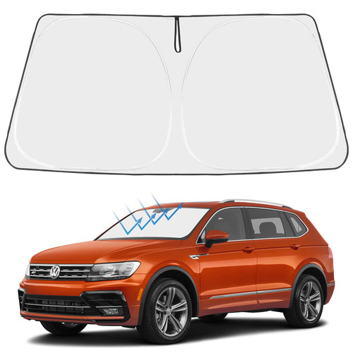 Proadsy Front Windshield Sun Shade Foldable Sunshade Protector Custom Fit 2023 2022 2021 2020 2019 2018 Volkswagen VW Tiguan Crossover, SUV, Base, Premium, Limited, Touring Accessories 2023 Upgrade