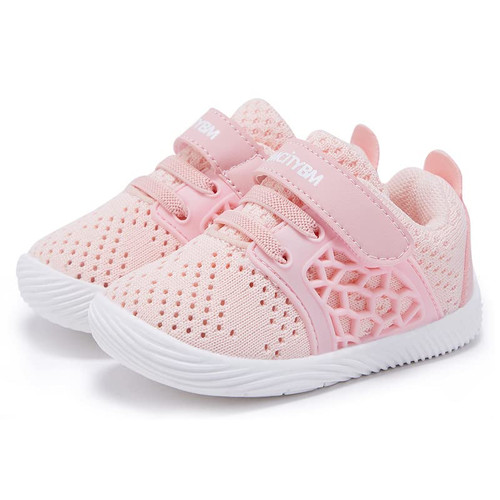 BMCiTYBM Baby Shoes Boys Girls Mesh Sneakers Infant Breathable Walking Shoes Lightweight Non-Slip First Walkers 6 9 12 18 24 Months Pink Size 12-18 Months Infant