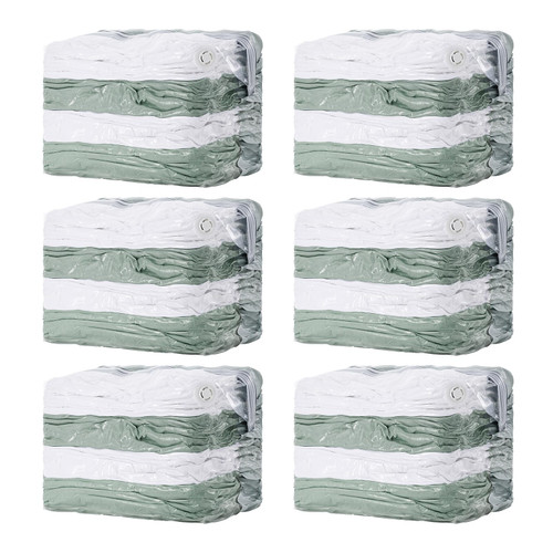 LEVERLOC 6 Pack Space Saver Vacuum Storage Bags Jumbo Cube Storage Bags(31x15x40 inch), Large Vacuum Sealer Storage Bags For Blankets Quilts Pillows Beddings, Space Saver Bags for Closet Organizers