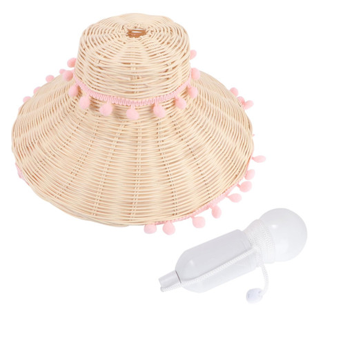 UKCOCO 1pc rattan chandelier Rattan Pendant Light chandelier lampshade Rustic Hanging Lamp Vintage Lampshade Ceiling Lamp Lampshade woven pendant lamp wood product manual chandelier shade