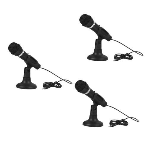 ERINGOGO 3pcs Condenser Microphone Computer Microphone Karaoke Microphone Capacitor Microphone Recording