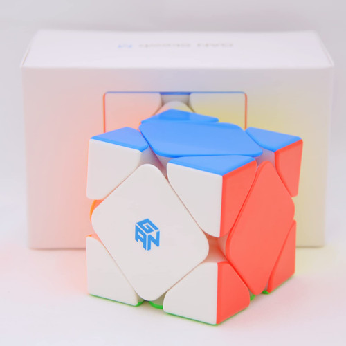 Bukefuno GAN Skewb 32 Magnetic Speed Cube GAN Skewb M Enhanced Frosted Version (Enhanced Positioning System with 32 Magnets)