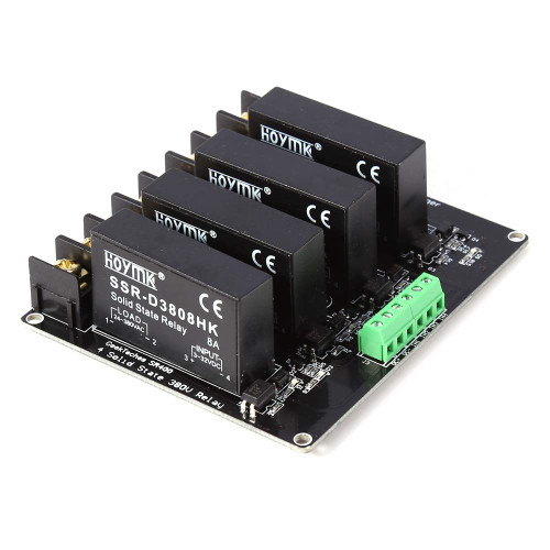 4 Channels Solid State Relay Module High Voltage Level Trigger High Safety Solid State Relay Switch Controller Mini 380V 8A SSR Stable for Industrial Controls