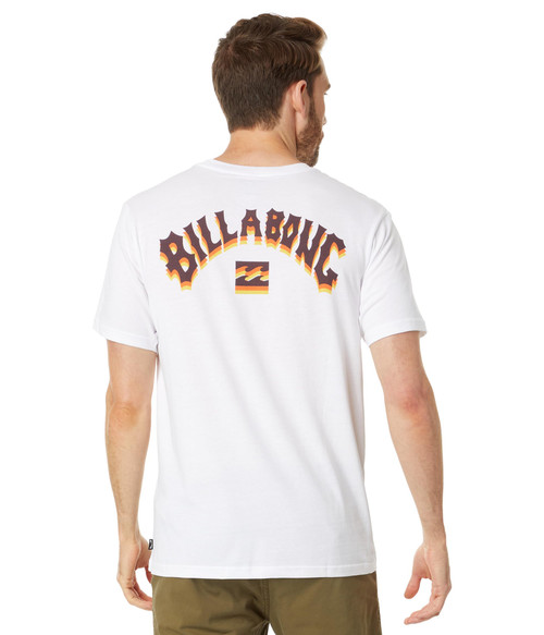 Billabong Men's Premium Short Sleeve Graphic Tee, White Arch Fill 23