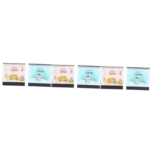 Tofficu 6 Pcs 2021 Desk Calendar 2021 Tabletop Calendar Cute Calendar Academic Calendar 2021 Standing Calendar 2021 Perpetual Calendar 2021 Monthly Calendar China Office Paper Portable