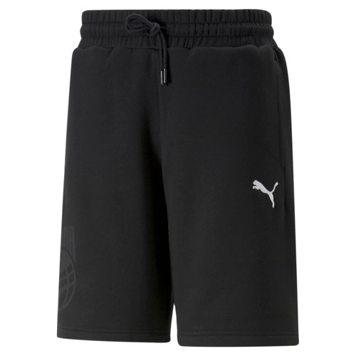 PUMA Mens Graphic Booster Short 1 Athletic Bottoms Casual Comfort Technology - Black - Size L