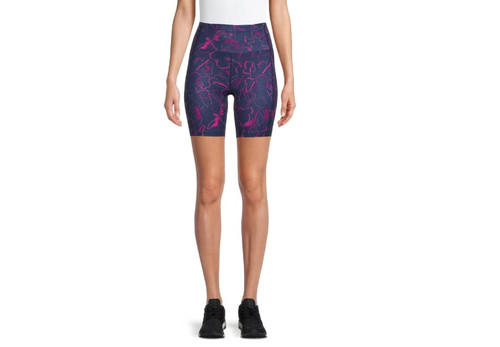 Avia Activewear Women's Bike Shorts (as1, Alpha, s, Regular, Regular, Sketch Floral)