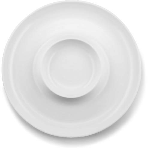 KooK Chip & Dip Ceramic Serving Dish Bowl White - 13 Inch