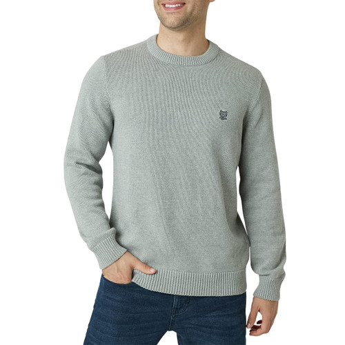 Chaps Men's Sweater - Heavyweight Classic Fit Cotton Crewneck Pullover Sweater for Men (S-2XL), Size X-Large, Light Grey Heather