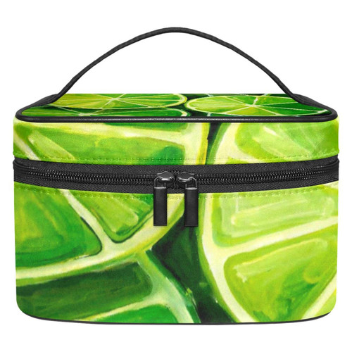 TBOUOBT Makeup Bag Travel Cosmetic Bag Pouch Purse Handbag with Zipper, Lime Summer Fruit TBOUOBT Makeup Bag Travel Cosmetic Bag Pouch Purse Handbag with Zipper, Lime Summer Fruit