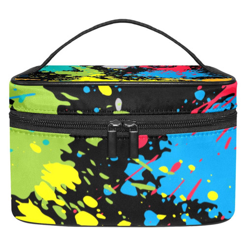 TBOUOBT Cosmetic Bags Makeup Bags for Women, Small Makeup Pouch Travel Bags, Colored Paint Graffiti Art TBOUOBT Cosmetic Bags Makeup Bags for Women, Small Makeup Pouch Travel Bags, Colored Paint Graffiti Art