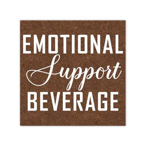 Emotional' Support Beverage Framed Canvas Wall Art for Dinning Room Decor Farmhouse Canvas Wall Art Quotes for Laundry Hotels Wall Art Decoration 12x12 Inch