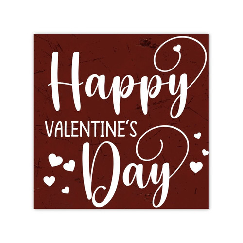 Happy Valentine Day Canvas Wall Decorations for Classroom Decor Retro Love Heart Wedding Canvas Wall Art Quotes for Laundry Entrance Home Decor 12x12 Inch