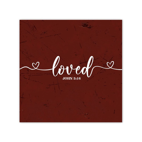 Loved Framed Canvas Artwork Valentines Day Farmhouse Canvas Wall Decorations Family Wall Art Decor Housewarming Gift for Guest Room Restaurant Laundry 12x12 Inch