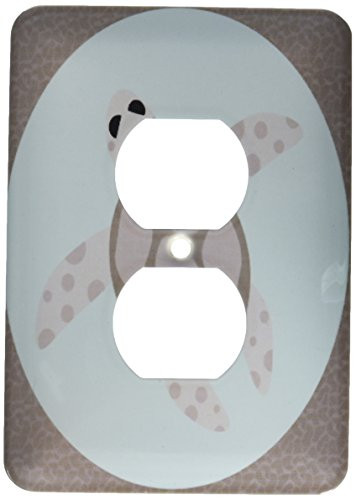 3dRose LLC lsp_25384_6 Cute Sea Turtle Green And Blue, 2-Plug Outlet Cover
