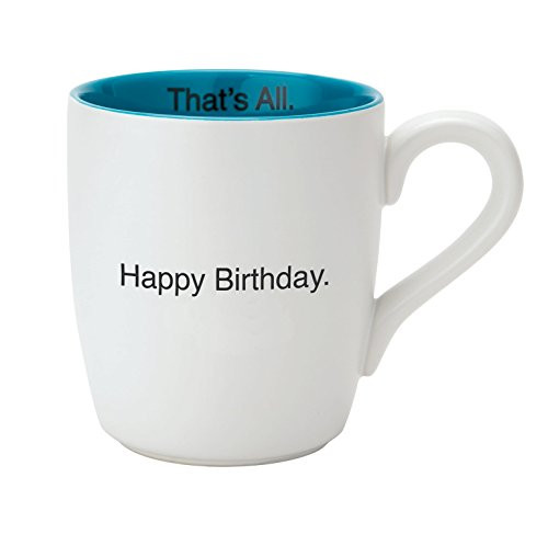 Santa Barbara Design Studio Happy Birthday That's All Ceramic Mug, White/Blue