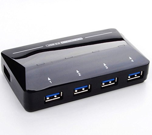 W·Z Super Speed 4-Port USB 3.0 Hub 3-Foot USB 3.0 Cable Included Backward Compatible with USB 2.0, 1.1 and Revision 1.0 USB HUB