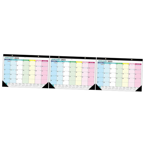 MAGICLULU 3pcs Decor Wall Calendar Planner Calendar Schedule Calendar Multipurpose Calendar Schedule Planning Calendar Monthly Calendar Month Calendar Office Multifunction Schedules Metal