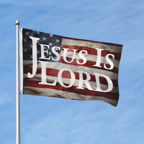 Jesus is Lord Flag 3X5 FT Banner for Indoor And Outdoor Vivid Color Fade Resistant Outdoor Decoration Flag