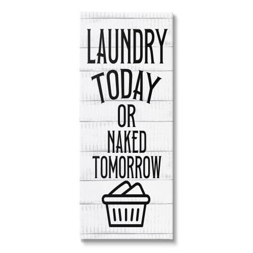 Stupell Industries Laundry Room Rustic Humor Typography Canvas Wall Art, Design by Kim Allen