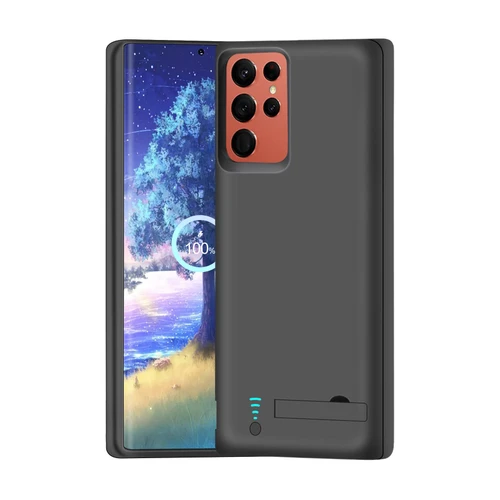 BAHOND Battery Case for Samsung Galaxy S22 Ultra, 5000mAh Rechargeable Extended Battery Charging Charger Case, Add 100% Extra Juice, Not for S22 or S22+ (6.8 inch) Black