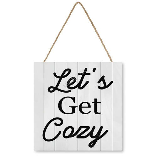 Wooden Signs, Rustic Let's Get Cozy Sign Plaque Pianted Quote Home Decor Farmhouse Garden Outdoor Wall Art 12"x12", Wooden Signs, Rustic Let's Get Cozy Sign Plaque Pianted Quote Home Decor Farmhouse Garden Outdoor Wall Art 12"x12",