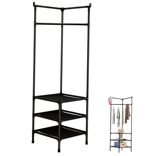Alipis corner coat rack hanging clothes rack shoes storage shelves clothing garment rack clothes dryer rack wire shoe organizer laundry drying rack Metal fall to the ground clothes hanger
