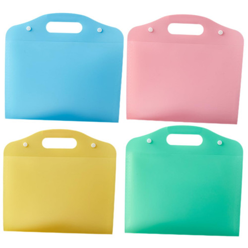 MAGICLULU 4pcs File Folder File Bag Expanding File Organizer Receipt Organizer Bill Organizer Travel Document Organizer Office Organization Expandable Folder Documents Accordion A4 Plastic