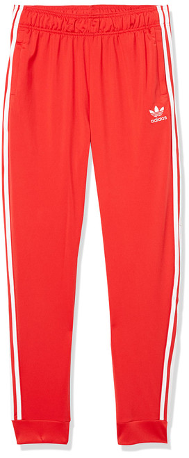 adidas Originals Kids' Adicolor Superstar Track Pants, Vivid Red/White, X-Large