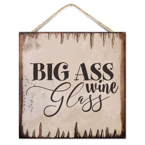 Rustic Style 12x12in Wood Pallet Phrase Big Ass Wine Glass Wall Hanging Plaque for Porch Garden Yard Living Room Farmhouse Kitchen Coffee Bar Laundry Room Decor Rustic Style 12x12in Wood Pallet Phrase Big Ass Wine Glass Wall Hanging Plaque for Porch Garden Yard Living Room Farmhouse Kitchen Coffee Bar Laundry Room Decor