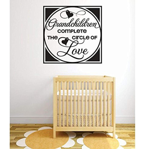 Design with Vinyl RE 4 C 2372 Grandchildren Complete The Circle of Love Image Quote Vinyl Wall Decal Sticker, 30 x 30", Black Design with Vinyl RE 4 C 2372 Grandchildren Complete The Circle of Love Image Quote Vinyl Wall Decal Sticker, 30 x 30", Black
