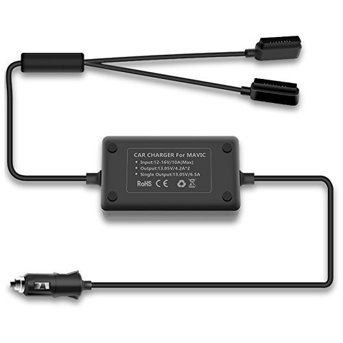 ZEEY 2 in 1 Travel Car Charger for DJI Mavic Pro/Mavic Platinum Drone Battery Intelligent Battery Car Adapter with 2 Battery Charging Ports for DJI Mavic ZEEY 2 in 1 Travel Car Charger for DJI Mavic Pro/Mavic Platinum Drone Battery Intelligent Battery Car Adapter with 2 Battery Charging Ports for DJI Mavic