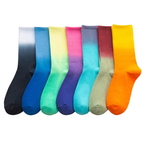 Lngwioo 7 Pairs Pack Colorful Tie-dye Socks Men and Women Casual Fashion Crew Socks Cotton Socks Lngwioo 7 Pairs Pack Colorful Tie-dye Socks Men and Women Casual Fashion Crew Socks Cotton Socks