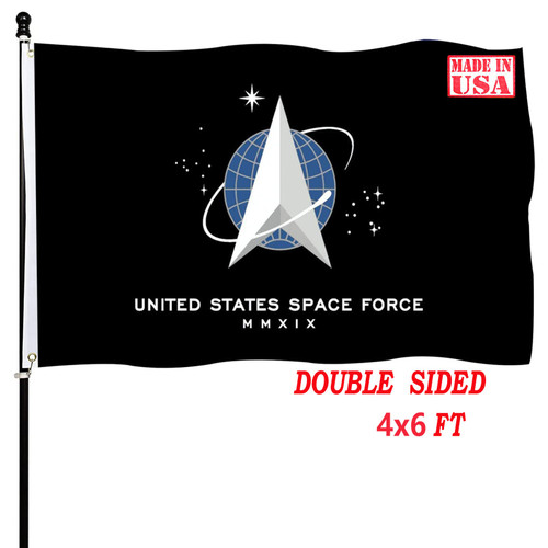 US Space Force Flag 4X6 Outdoor Double Sided Vivid Color United States Space Force Flags Banner Military US Celestial Heavy Duty Polyester with 2 Brass Grommets for Outdoor Indoor Wall