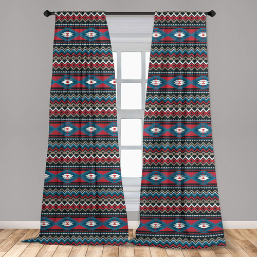 Ambesonne Antique Curtains, Prehistoric Style Folkloric Striped Design Antique Mayan Patterns, Window Treatments 2 Panel Set for Living Room Bedroom, Pair of - 28" x 63", Black Blue Coral Ambesonne Antique Curtains, Prehistoric Style Folkloric Striped Design Antique Mayan Patterns, Window Treatments 2 Panel Set for Living Room Bedroom, Pair of - 28" x 63", Black Blue Coral
