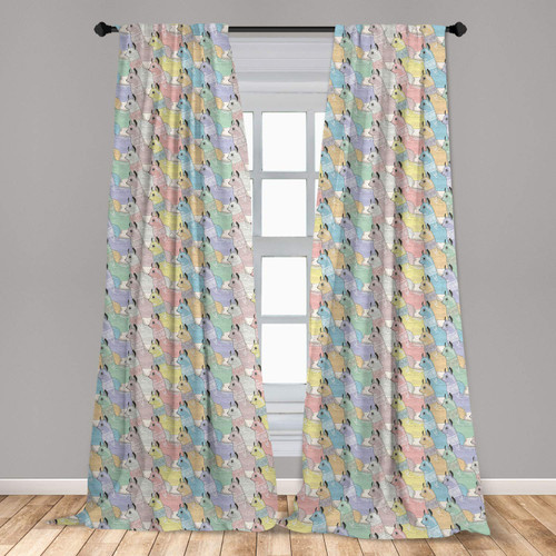 Ambesonne Teen Room Curtains, Little Alpacas Pattern Soft Toned Camel Animal Folkloric Print, Window Treatments 2 Panel Set for Living Room Bedroom, Pair of - 28" x 63", Multicolor Ambesonne Teen Room Curtains, Little Alpacas Pattern Soft Toned Camel Animal Folkloric Print, Window Treatments 2 Panel Set for Living Room Bedroom, Pair of - 28" x 63", Multicolor