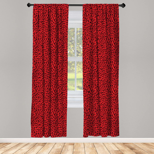 Ambesonne Abstract Curtains, Abstract Pattern in Vibrant Color with Geometrical Shapes Modern Grid on Black, Window Treatments 2 Panel Set for Living Room Bedroom, Pair of - 28" x 63", Black Red Ambesonne Abstract Curtains, Abstract Pattern in Vibrant Color with Geometrical Shapes Modern Grid on Black, Window Treatments 2 Panel Set for Living Room Bedroom, Pair of - 28" x 63", Black Red