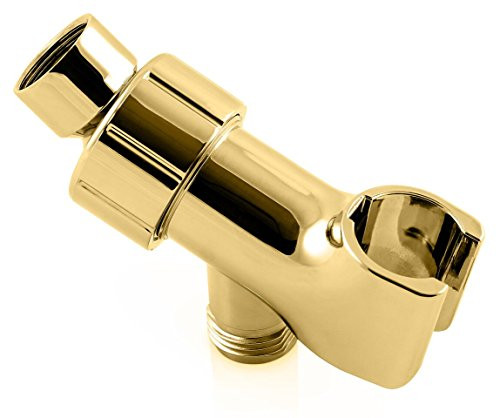 ShowerMaxx | Shower Head Holder in Brass Finish | Showerhead Mounts for Handheld Showerheads | Arm Bracket with Swivel Ball Connector | Adjustable Universal 1/2 in Male Female Shower Heads Wall Mount ShowerMaxx | Shower Head Holder in Brass Finish | Showerhead Mounts for Handheld Showerheads | Arm Bracket with Swivel Ball Connector | Adjustable Universal 1/2 in Male Female Shower Heads Wall Mount