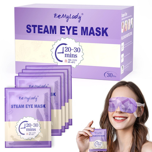 BeMyLady Steam Heat Eye Mask for Dry Eyes, Disposable Heated Eye Mask,Warm Eye Compress for Dark Circles, Spa Eye Mask for Puffy Eyes Mask,Moist Self Heating Pads for Tired Eyes BeMyLady Steam Heat Eye Mask for Dry Eyes, Disposable Heated Eye Mask,Warm Eye Compress for Dark Circles, Spa Eye Mask for Puffy Eyes Mask,Moist Self Heating Pads for Tired Eyes