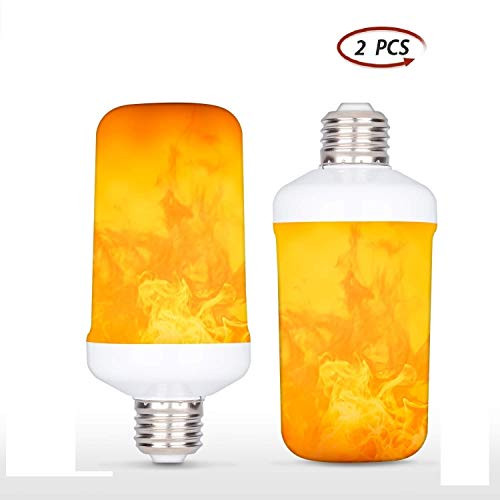 LED Flicker Flame Effect Light Bulb with Upside Down Effect,E26 LED Flickering Bulb - 7W - 320 Lumen CS imulated Decorative Lights Vintage Flame Lights for Christmas Decoration