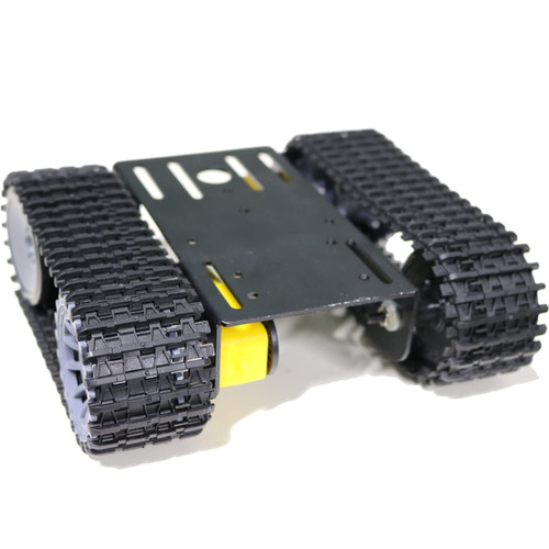 Premium Robot Tank Car Chassis TT02 for Arduino Raspberry Pie, Tracked Caterpillar Clawler by Microbit Python DIY STEAM, RC Robotic Platform with 2pcs DC TT Motor, Robotics Model for Remote Control