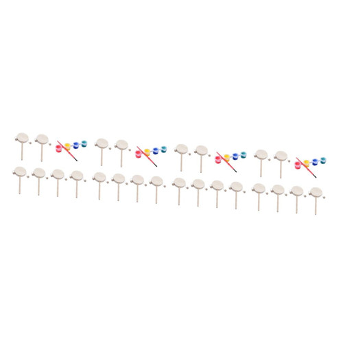 Yardwe 4 Sets 8pcs Monkey Drum Hand Drum for Kids Newborn Rattle Toy Wooden Rattle Drum Chinese Drum DIY Drum Wooden Rattle for Baby a Drum-Shaped Rattle self Made Lollipop Drum to Rotate