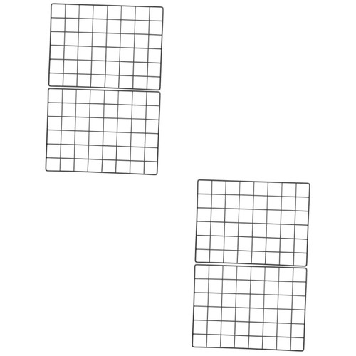 EXCEART 4 pcs shelf mesh panels display iron decorative rack hanging grid panel art display grid panel wall grid